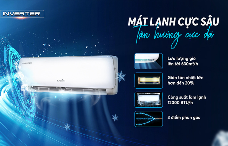 Điều hòa không khí Karofi 12000 BTU KDC-WI12