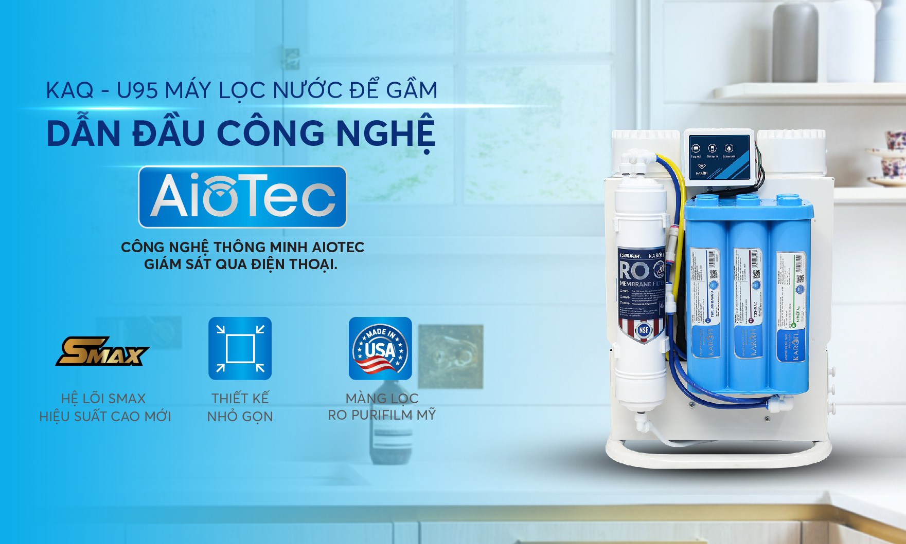 Máy lọc nước Karofi KAQ-U95 