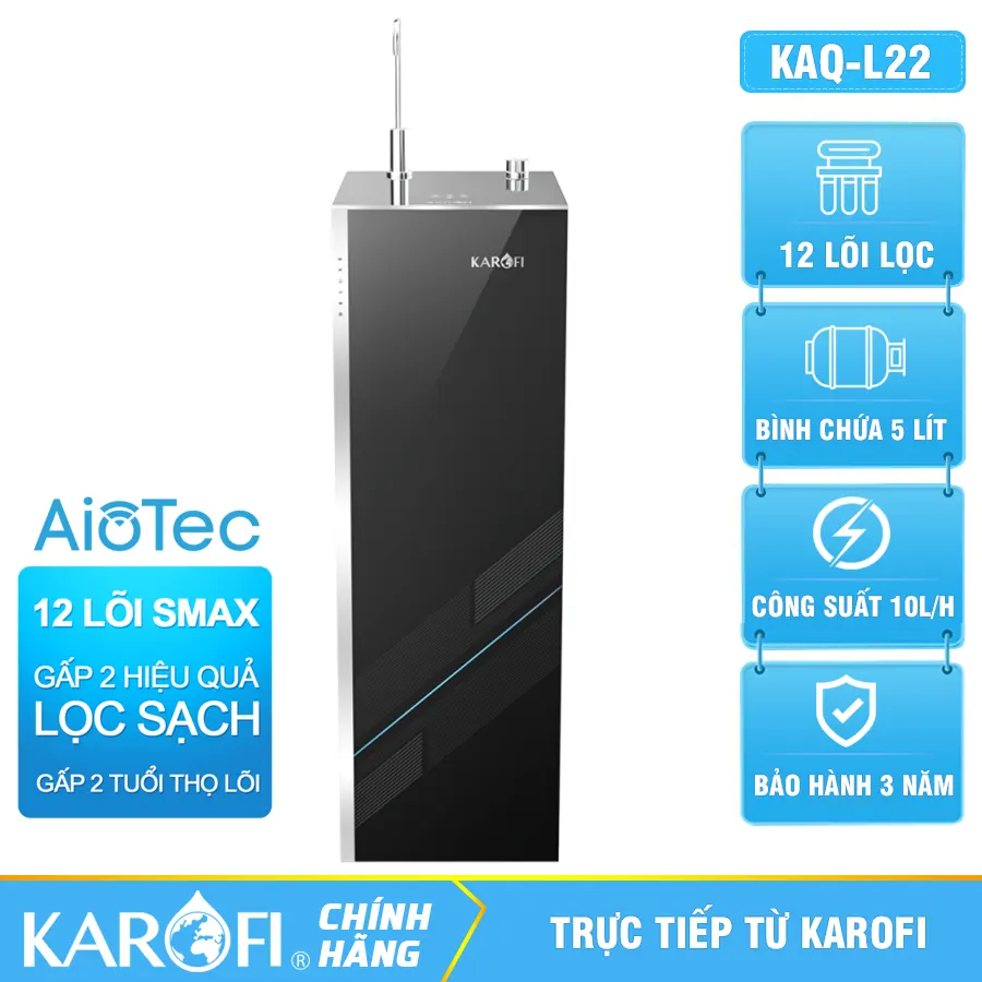 Máy lọc nước Karofi KAQ-L22 - 12 Lõi Mẫu Mới 2025