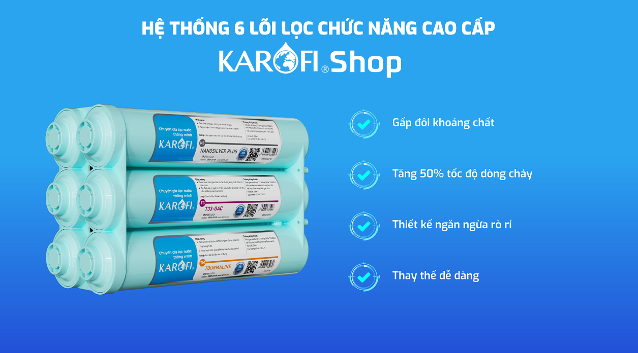 Máy lọc nước Karofi KAQ-U65