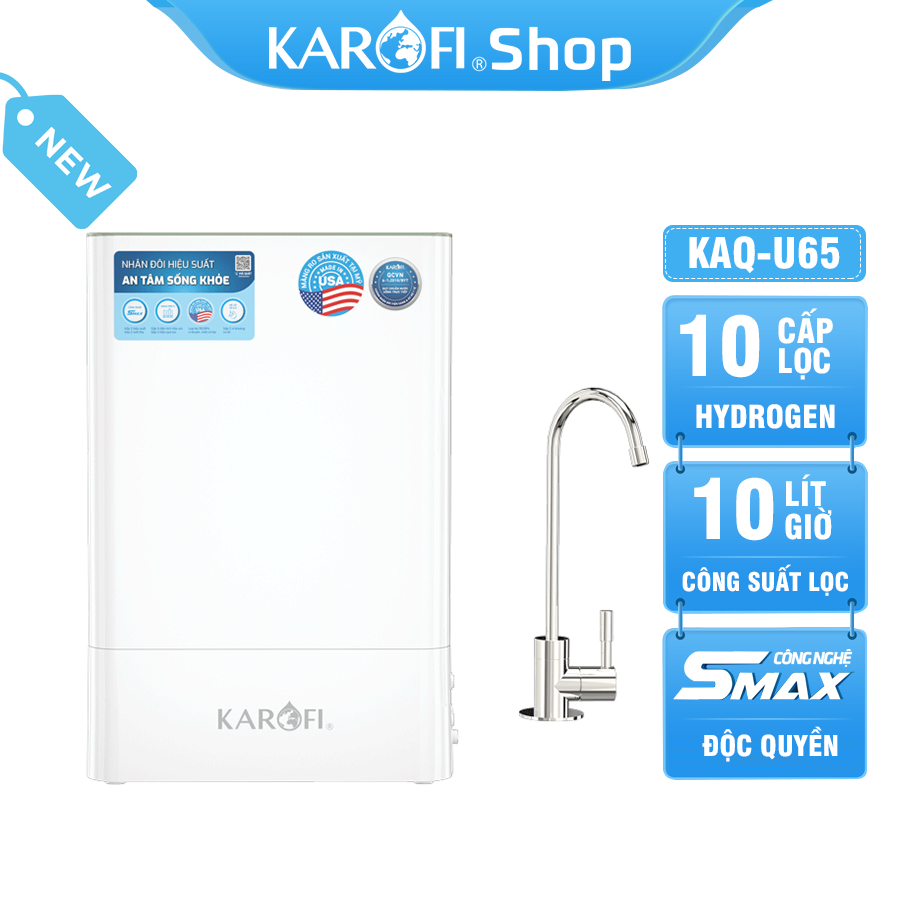 Máy lọc nước Karofi KAQ-U65 - 10 Lõi Mẫu Mới Nhất 2023