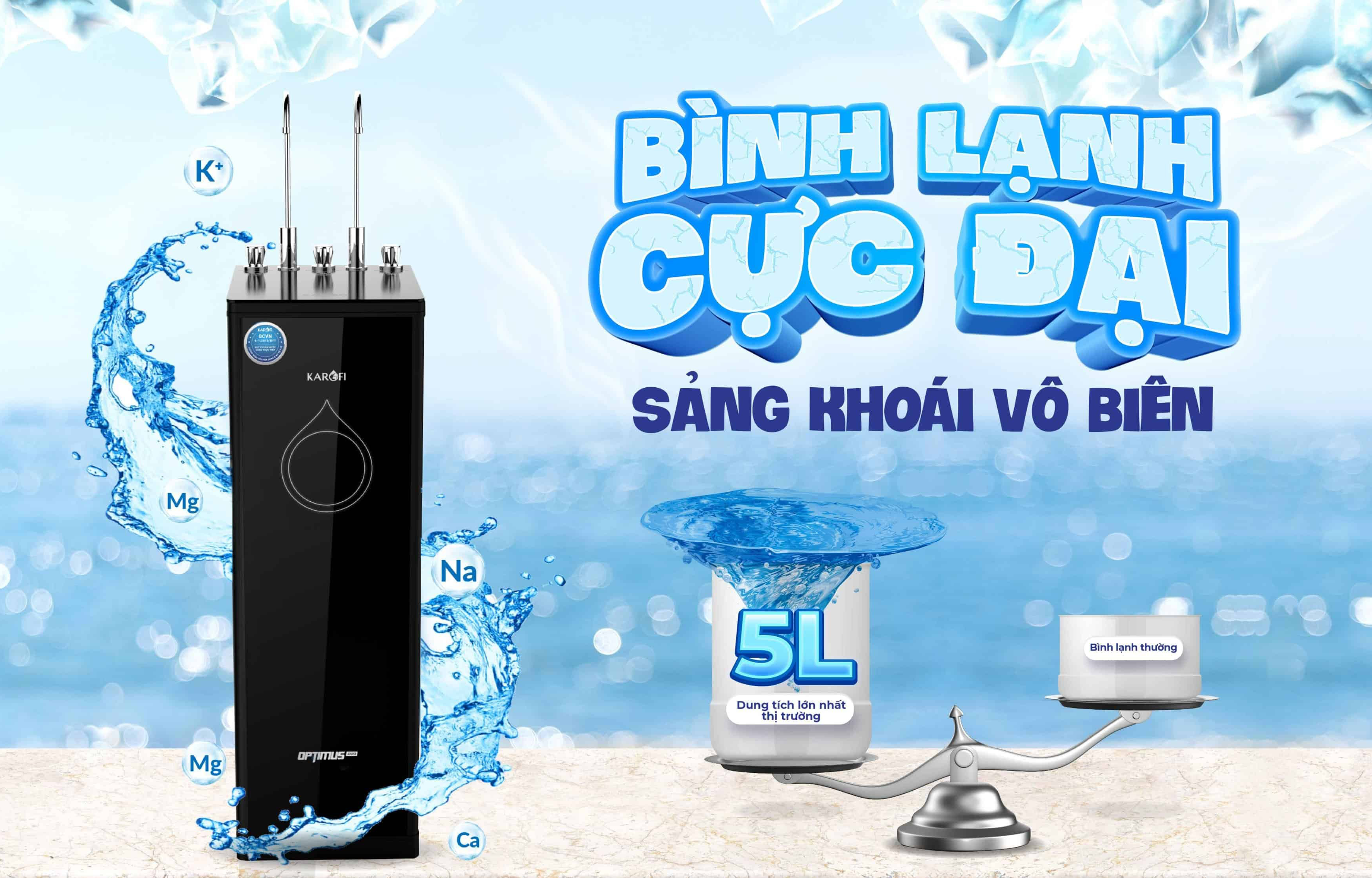 Máy lọc nước Karofi Optimus DUO O-D138  chức năng Nóng - Nguội - Lạnh