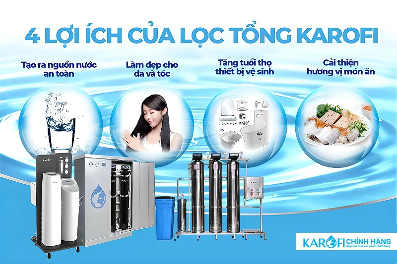 Máy lọc nước đầu nguồn Karofi KTF-332i - Cột Inox 304