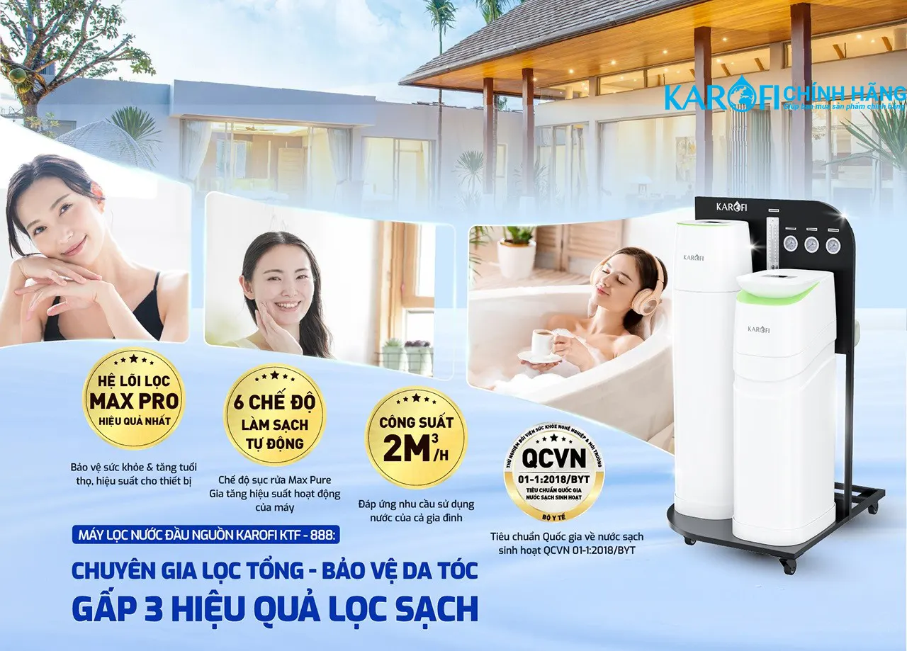 Máy lọc nước tổng đầu nguồn Karofi KTF-888