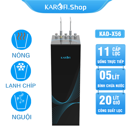 Máy lọc nước nóng lạnh Karofi KAD-X56 - 11 Lõi lọc