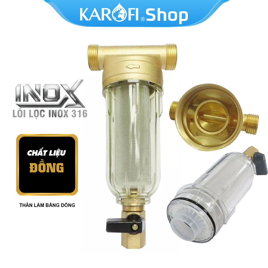 Bộ lọc thô đầu nguồn K4A100 Thân Đồng - Mẫu Mới 2023