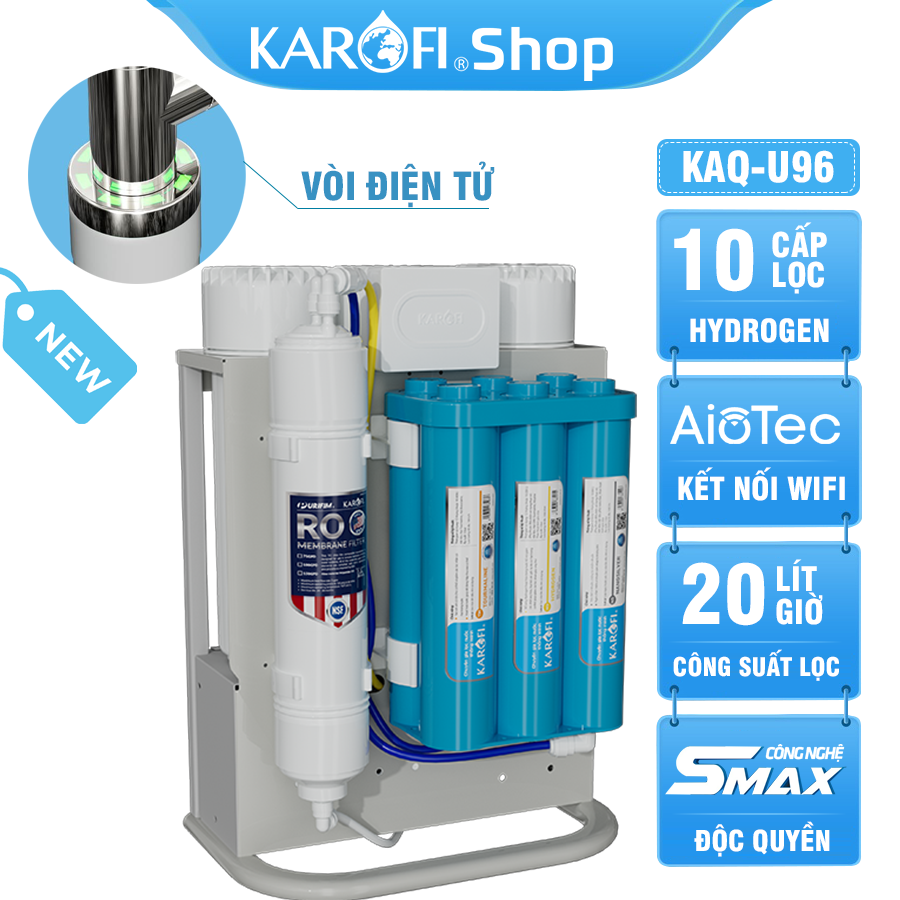 Máy lọc nước Karofi KAQ-U96 - 10 Lõi Cao Cấp