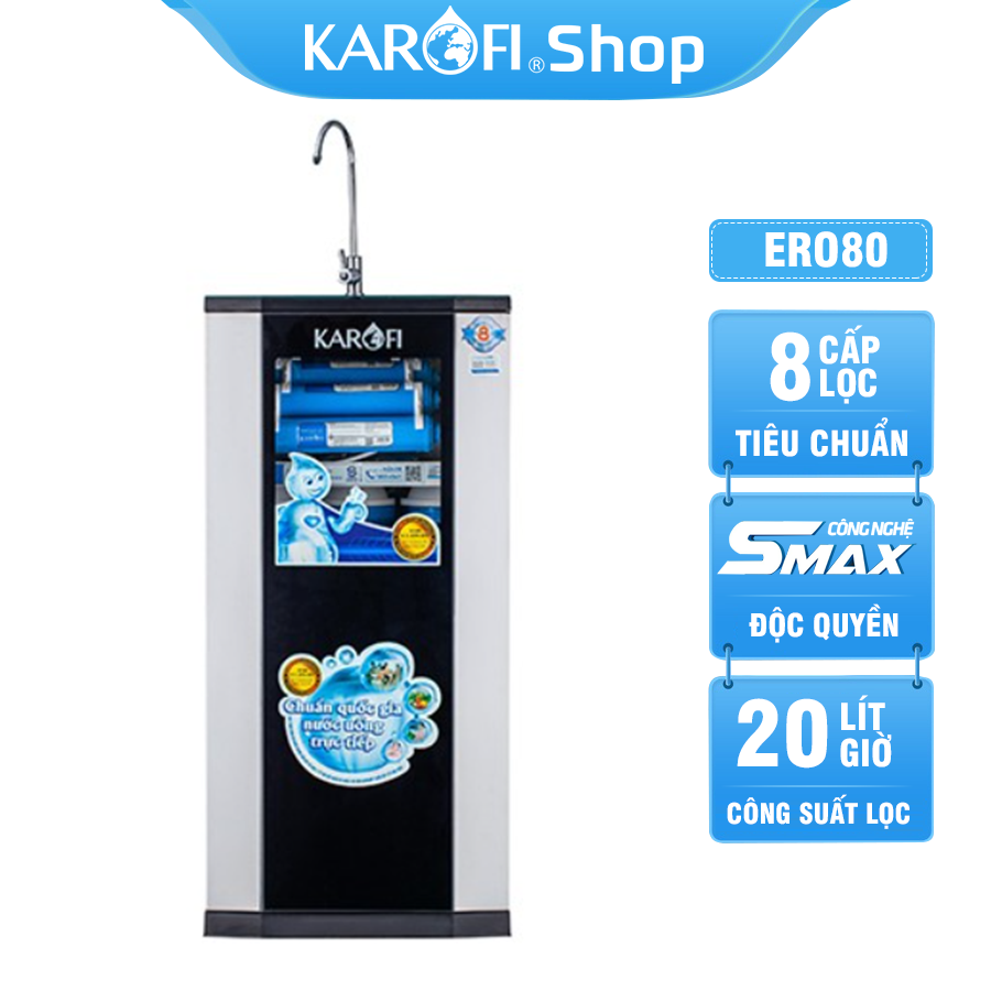 Máy lọc nước Karofi ERO80 8 lõi lọc