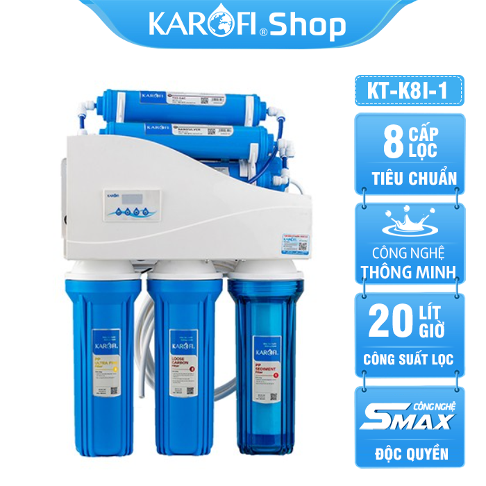 Máy lọc nước Thông Minh Karofi K8I-1 iRO1.1 Không Vỏ