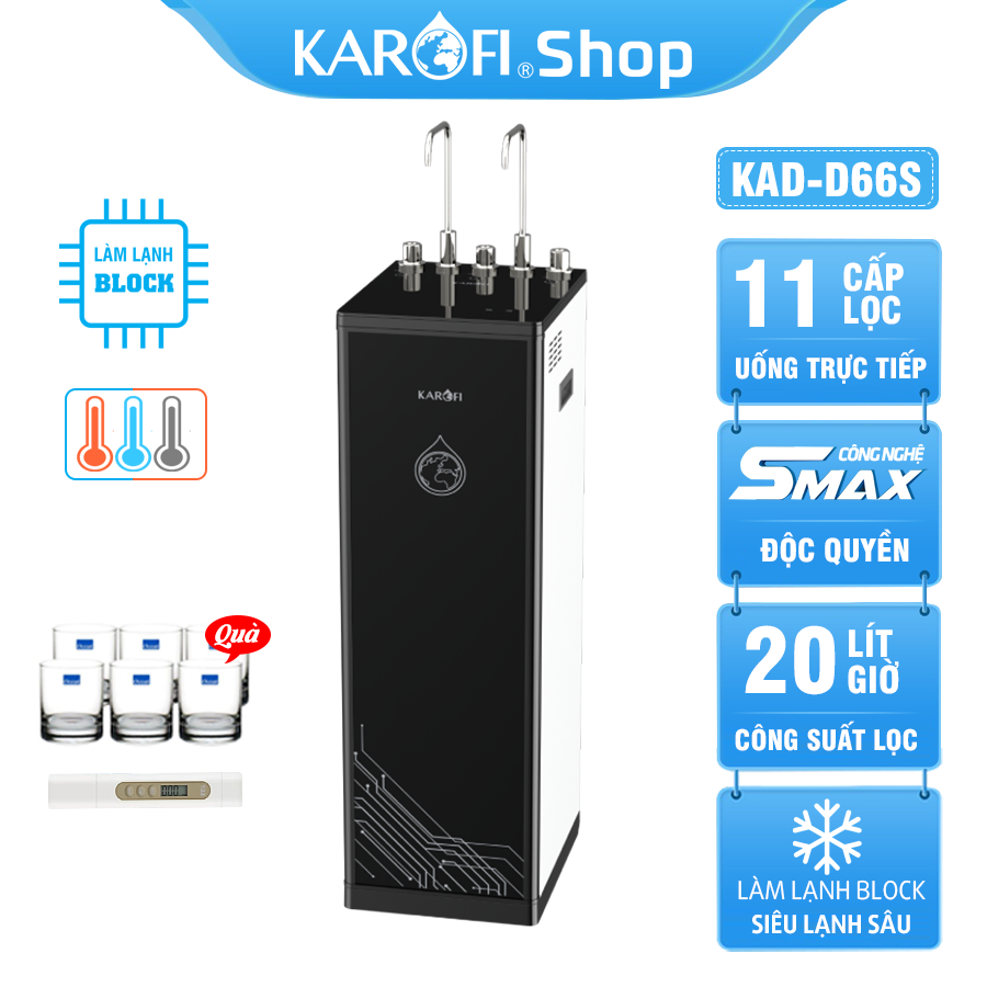 Máy lọc nước nóng lạnh Karofi KAD-D66S