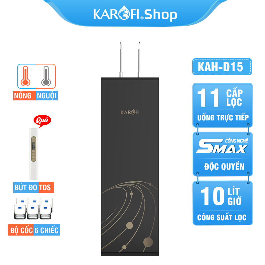 Máy lọc nước nóng nguội Karofi KAH-D15