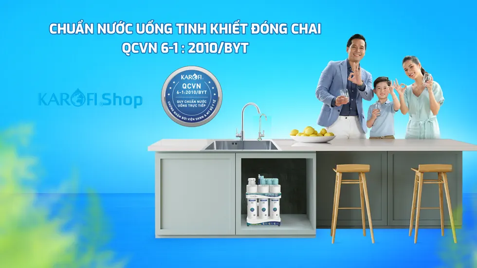 Máy lọc nước Karofi KAQ-U95 Pro Nước tinh khiết đóng chai