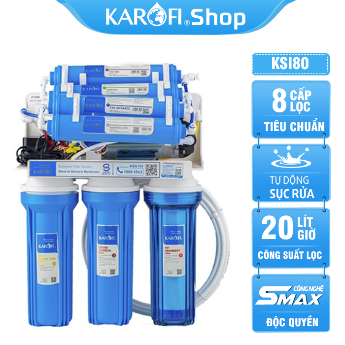 Máy lọc nước Karofi SRO KS80 Không Vỏ
