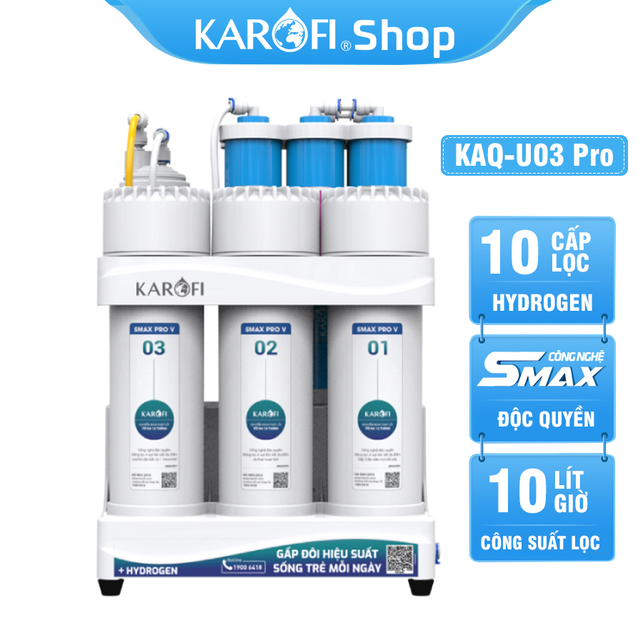 Máy lọc nước Karofi KAQ-U03 Pro - 10 Lõi lọc Rời