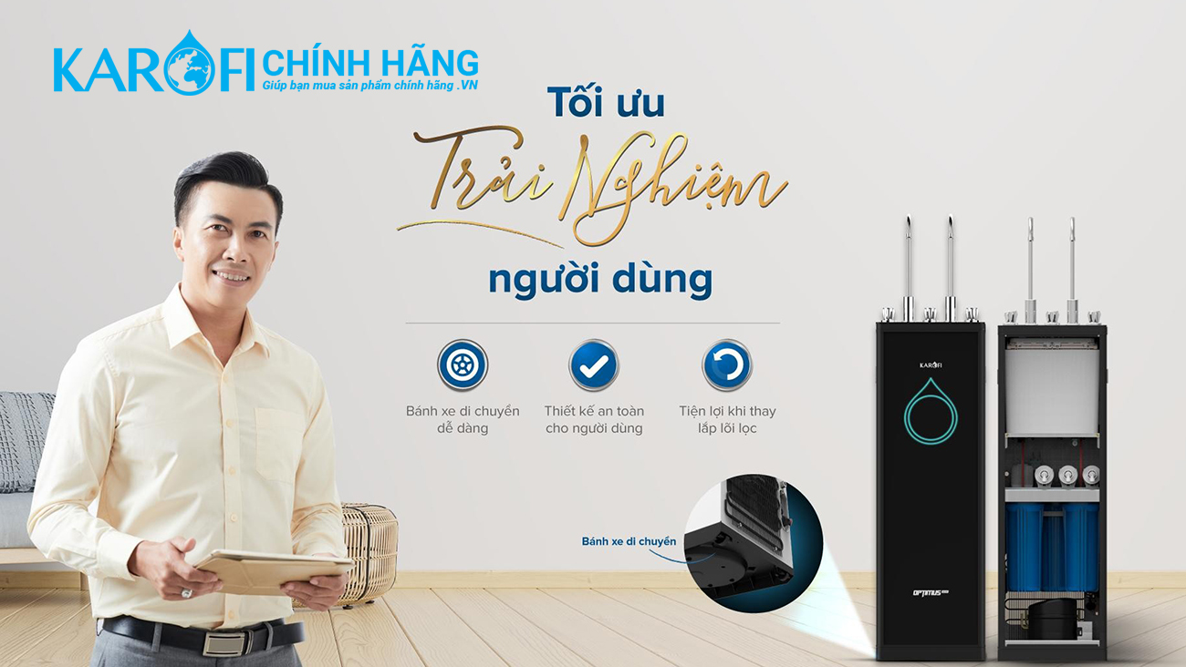 Máy lọc nước Karofi Optimus DUO O-D138 Tối ưu trải nghiệm người dùng