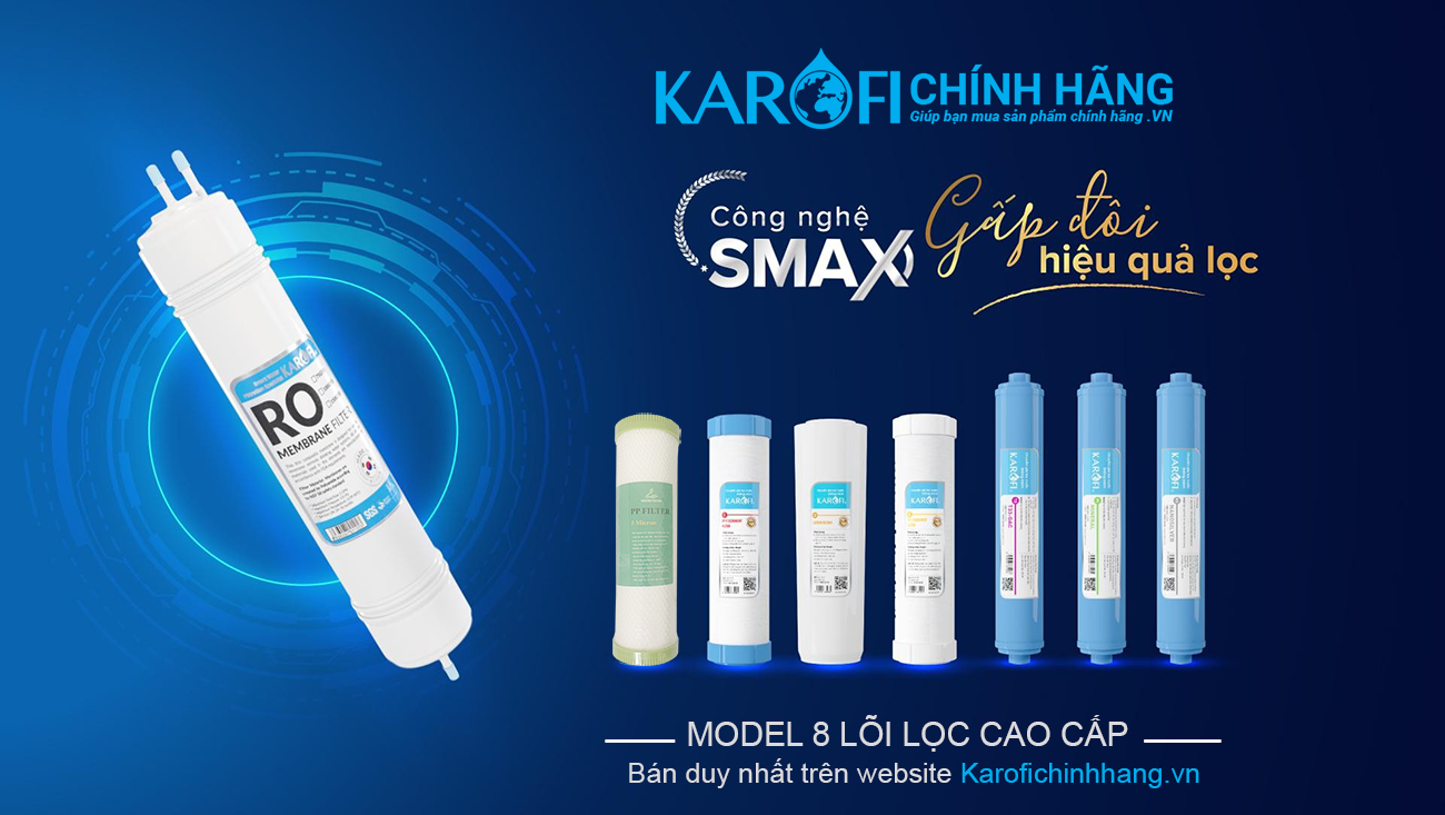 Máy lọc nước Karofi Optimus DUO O-D138 8 cấp lọc