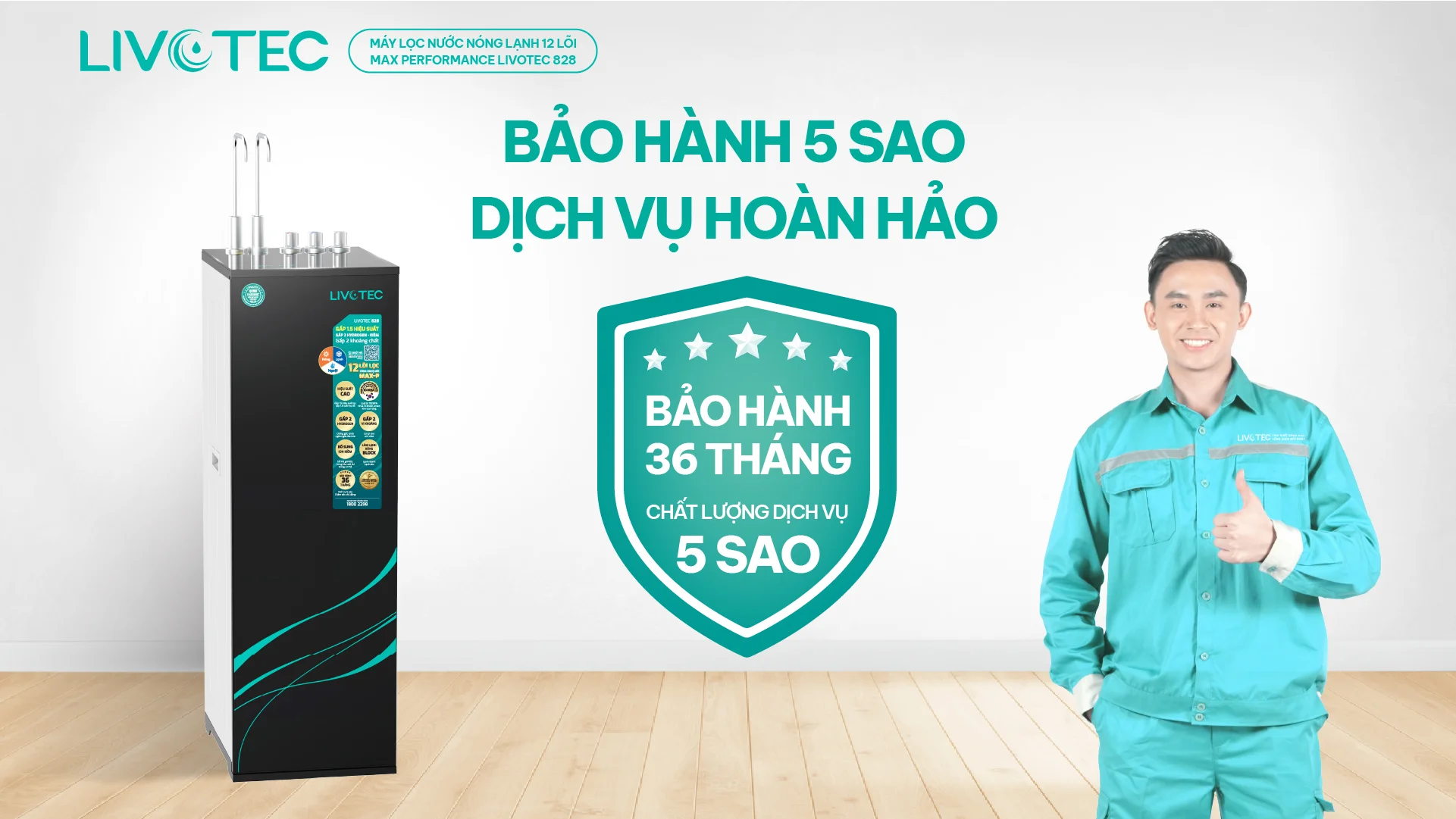 Máy lọc nước nóng lạnh Livotec 828