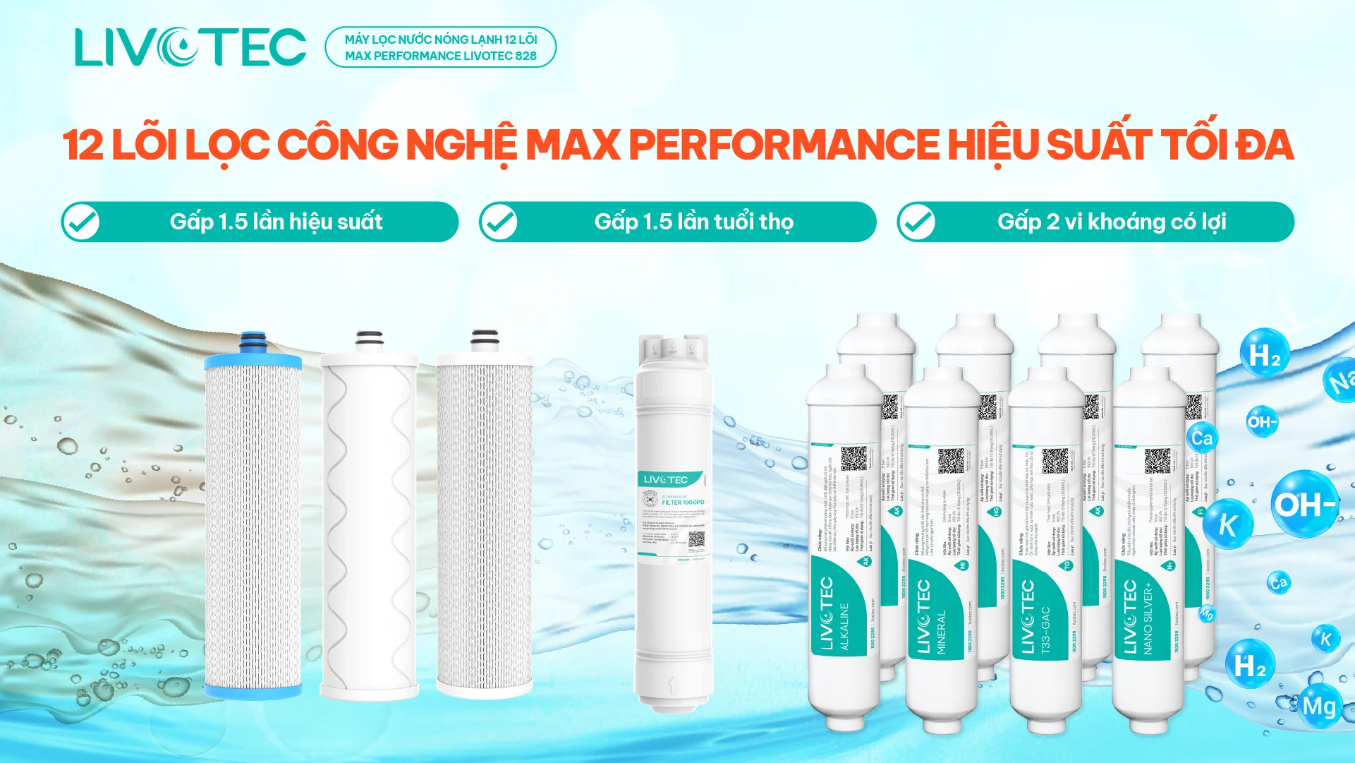 Máy lọc nước nóng lạnh Livotec 828