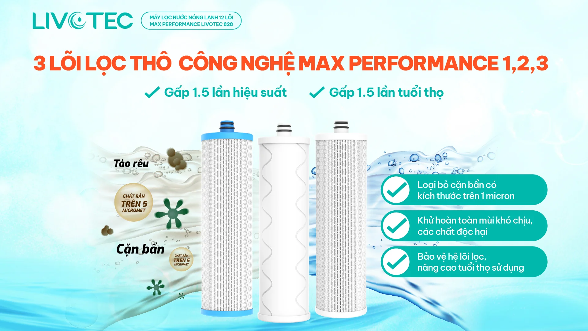 Máy lọc nước nóng lạnh Livotec 828