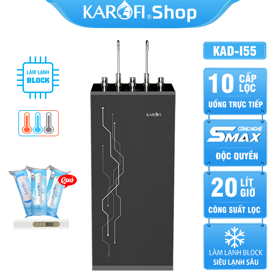 Máy lọc nước nóng lạnh Karofi KAD-I55