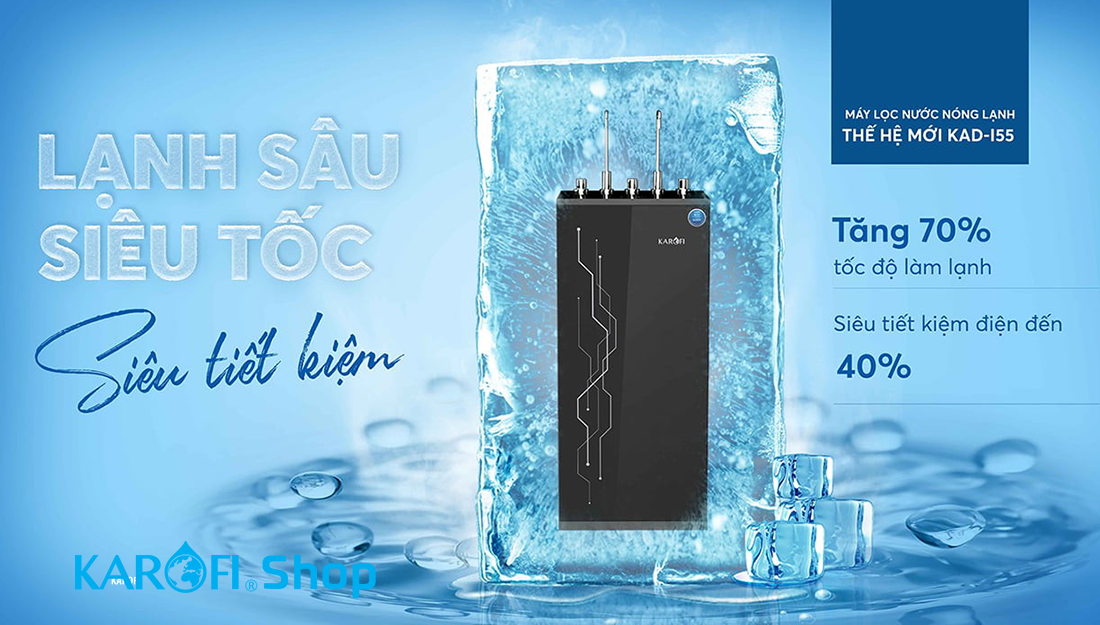 Máy lọc nước nóng lạnh Karofi KAD-I55