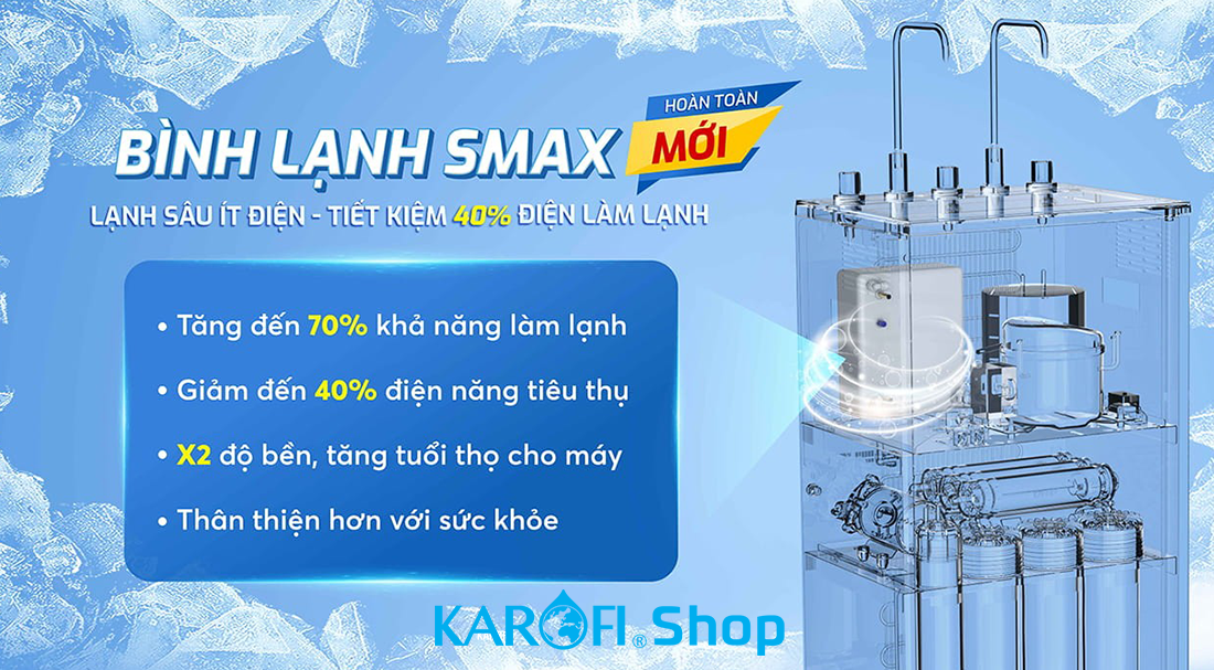 Máy lọc nước nóng lạnh Karofi KAD-L56