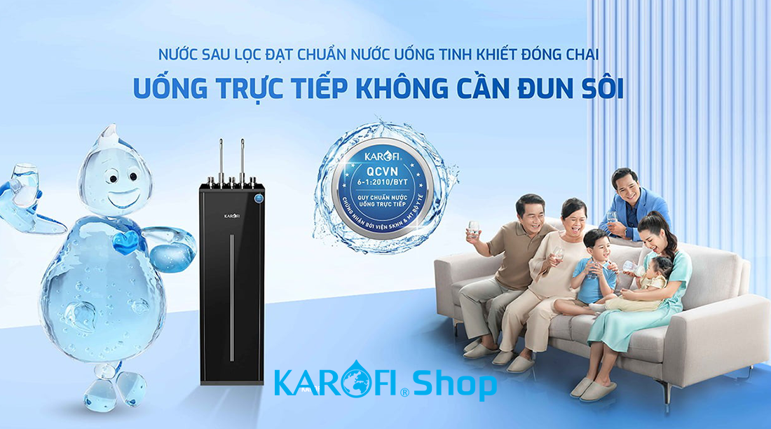 Máy lọc nước nóng lạnh Karofi KAD-L56
