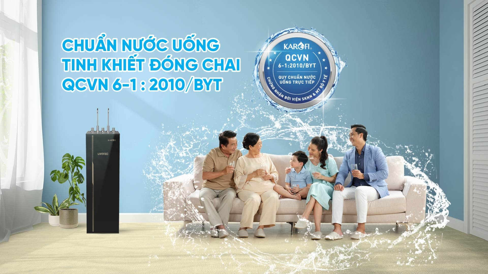 Máy lọc nước nóng lạnh Karofi Livotec 616