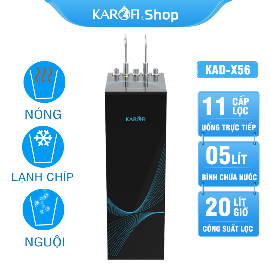 Máy lọc nước nóng lạnh Karofi KAD-X56 - 11 Lõi lọc