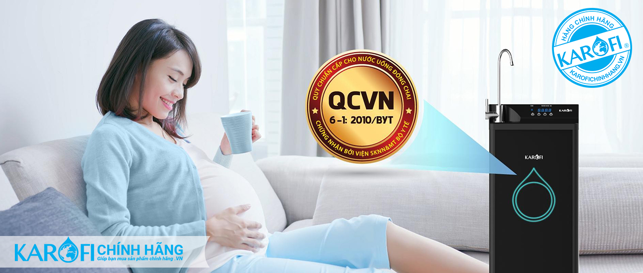 Máy lọc nước Karofi Optimus đạt chuẩn QCVN 6-1:2010/BYT và Tiêu chuẩn quốc gia TCVN 11978:2017