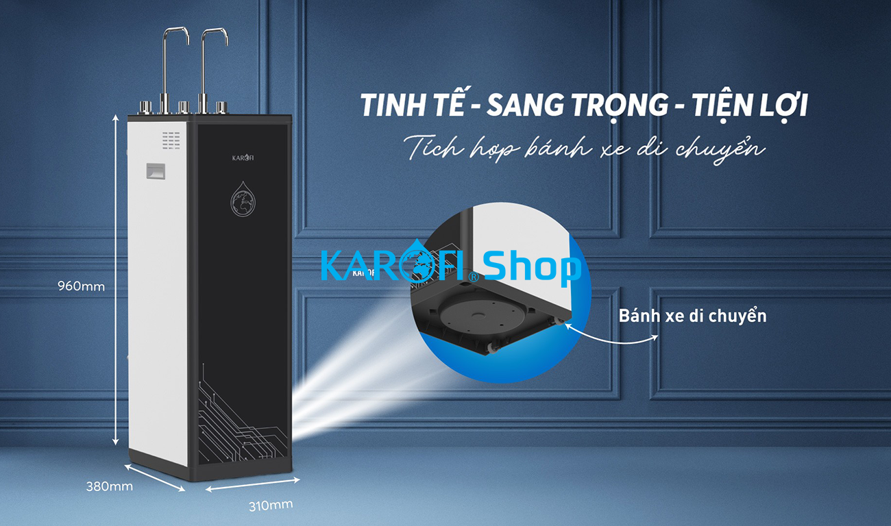 Máy lọc nước nóng lạnh Karofi KAD-D966 thiết kế sang trọng