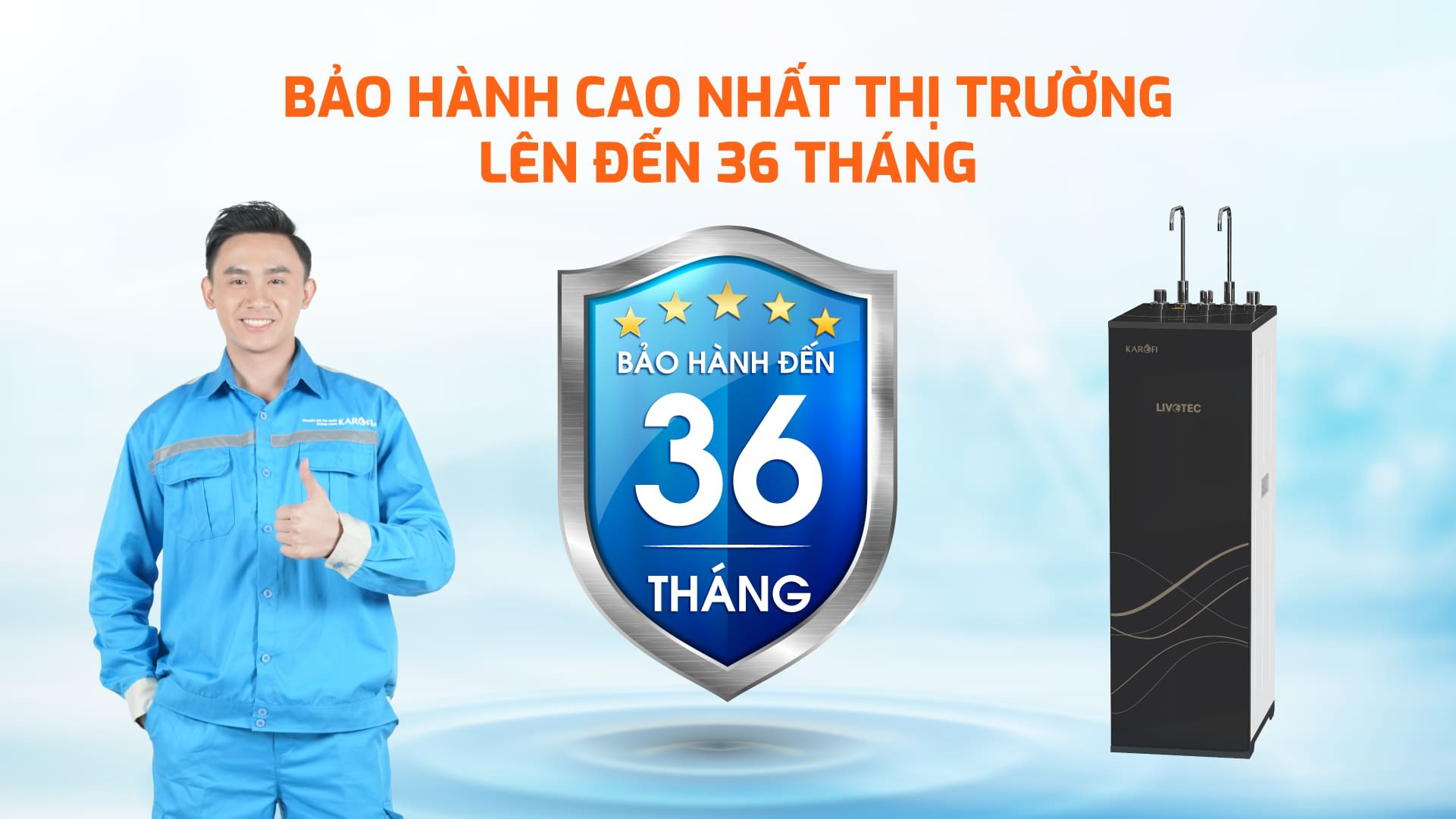 Máy lọc nước nóng lạnh Karofi Livotec 628