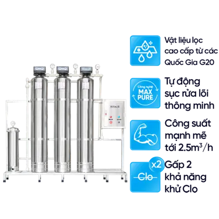 Máy lọc nước đầu nguồn Karofi KTF-333i - Hệ thống lọc có cột Inox chất lượng cao