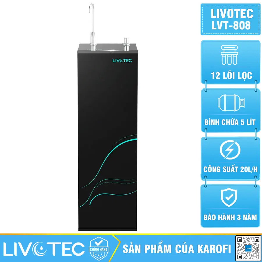 Máy lọc nước Livotec 808 - 12 Lõi lọc nước, Mẫu Mới 2026