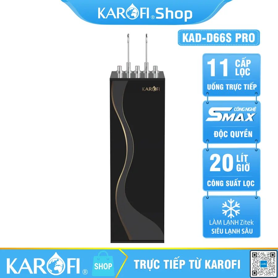 Máy lọc nước nóng lạnh Karofi KAD-D66S PRO - 11 Lõi, Lạnh Block